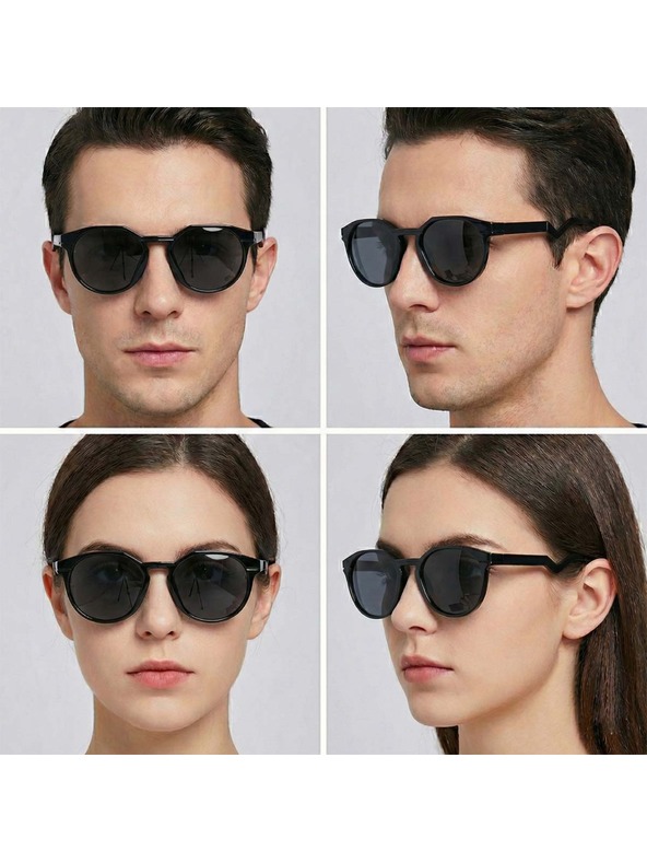 VEYREY VeyRey ovalna polarizirana sončna očala Contralance črna obroba črna stekla