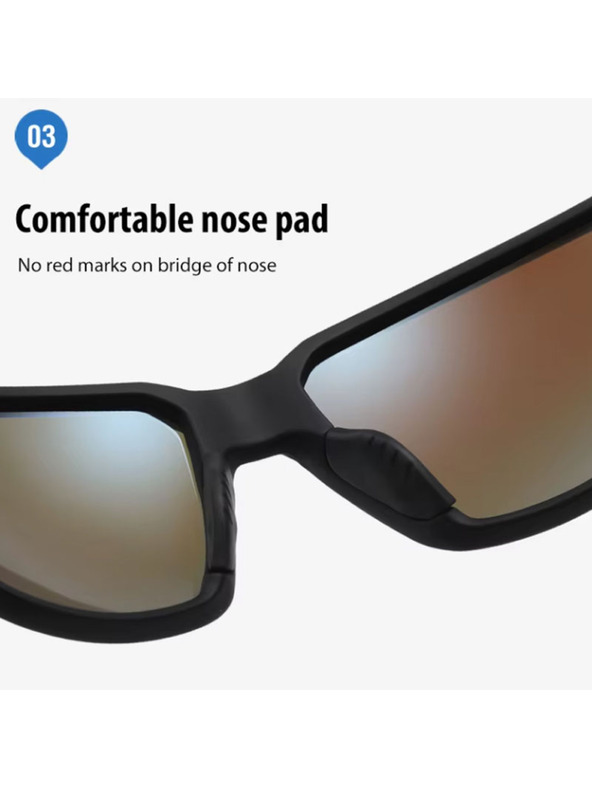 VEYREY VeyRey športna polarizirana sončna očala Nuf črna obroba modra stekla