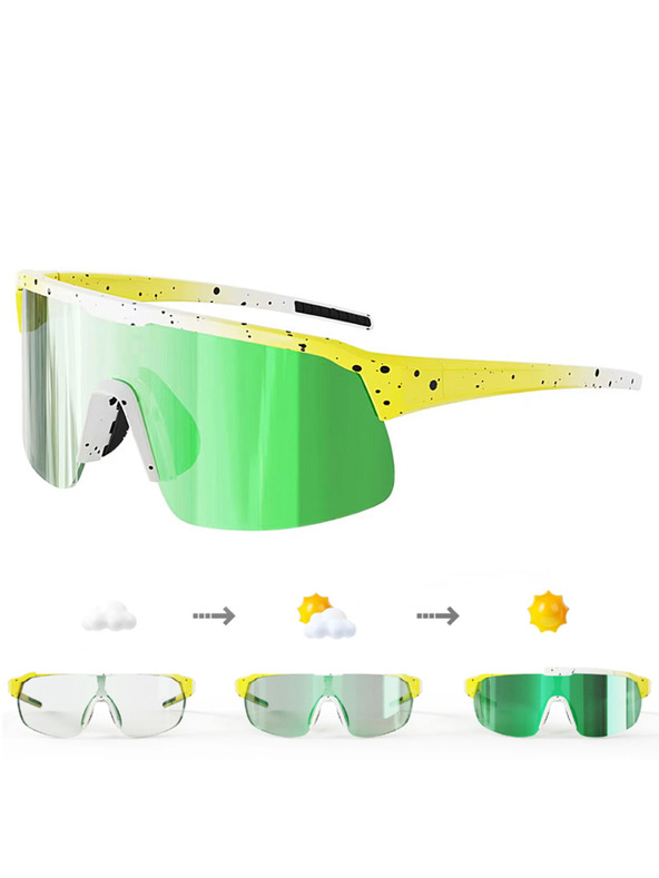 VEYREY VeyRey športna fotokromatska sončna očala Endank rumena obroba zelena stekla