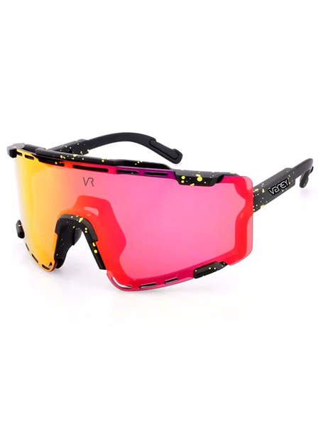 VEYREY VeyRey športna sončna očala Semihoof črna obroba rdeča stekla