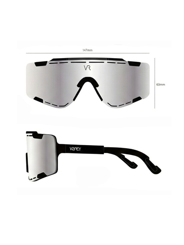 VEYREY VeyRey športna sončna očala Semihoof črna obroba rdeča stekla