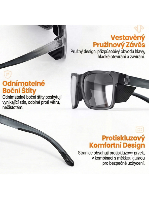 VEYREY VeyRey športna polarizirana sončna očala Binow siva obroba črna stekla
