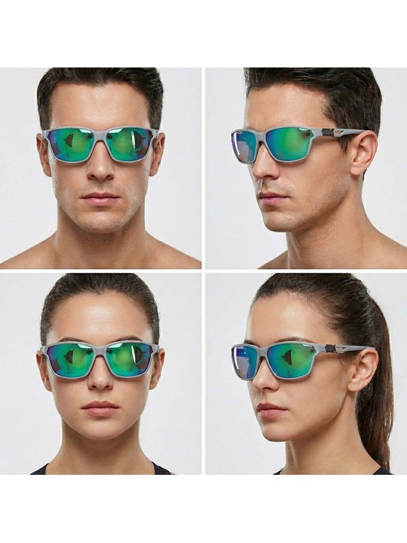 VEYREY VeyRey športna polarizirana sončna očala Nuf siva obroba zelena stekla