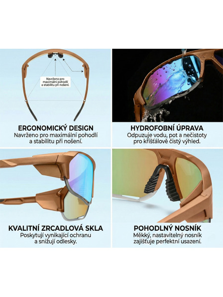 VEYREY VeyRey športna polarizirana sončna očala Bralter rjava obroba modra stekla