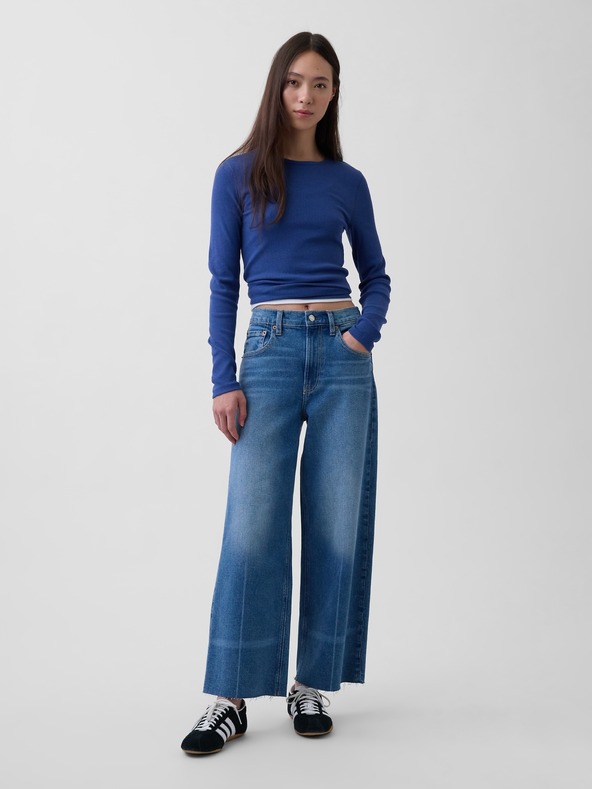 GAP Kavbojke High Rise Stride Wide-Leg Ankle GAP