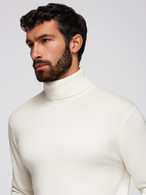 Ombre Clothing Kremast moški osnovni pulover z rolojem Ombre Clothing