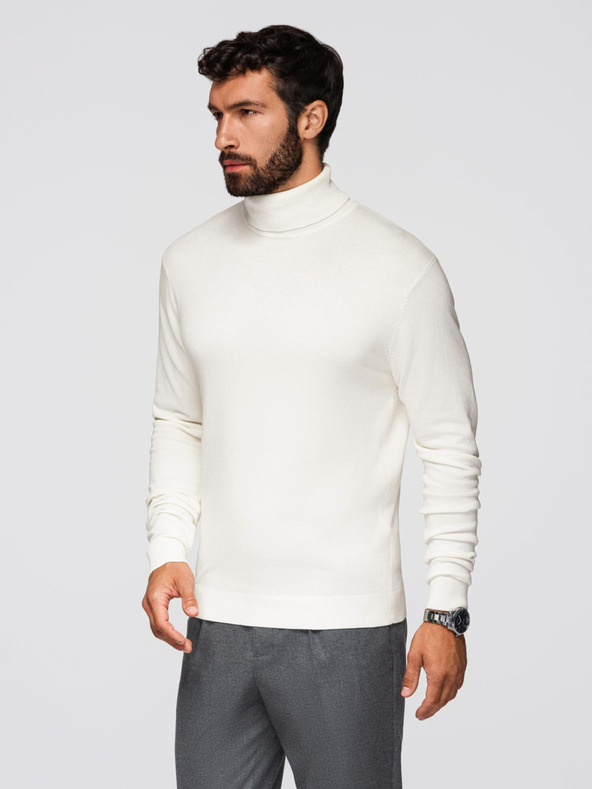 Ombre Clothing Kremast moški osnovni pulover z rolojem Ombre Clothing