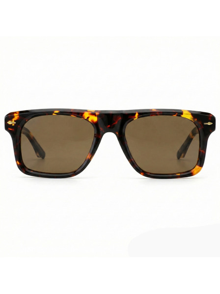 VEYREY VeyRey kvadratne acetatne polarizacijska sončna očala Crawier rjava obroba rjava stekla