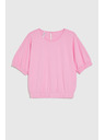 Moodo Bluza z puhastimi rokavi roza Moodo