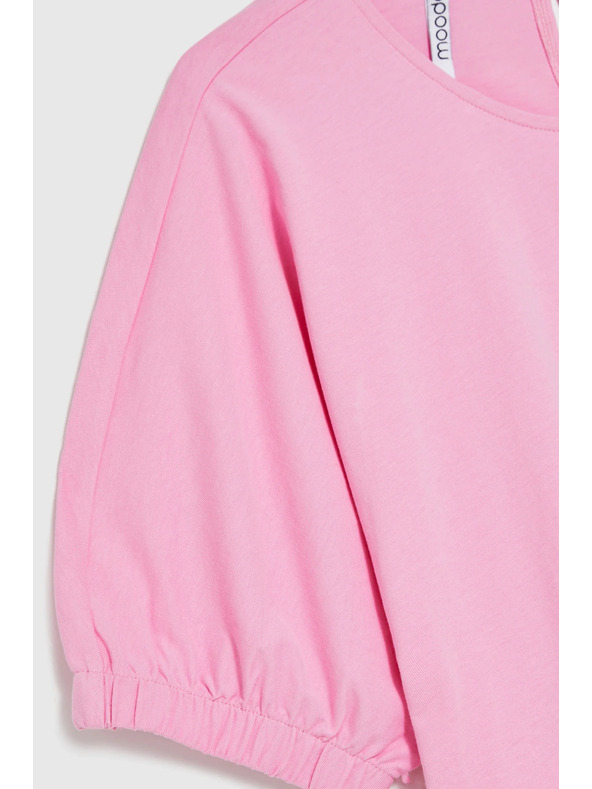 Moodo Bluza z puhastimi rokavi roza Moodo