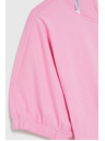 Moodo Bluza z puhastimi rokavi roza Moodo