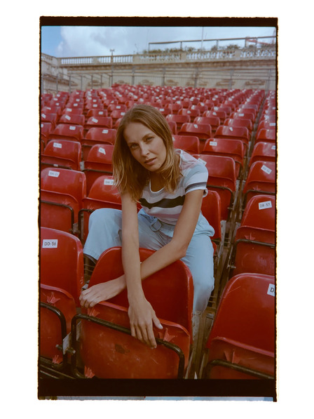 Moodo Majica s črtami modra Moodo