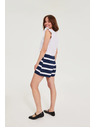 Moodo Kratke hlače s črtami mornarsko modre Moodo