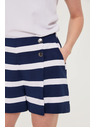 Moodo Kratke hlače s črtami mornarsko modre Moodo