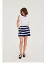 Moodo Kratke hlače s črtami mornarsko modre Moodo
