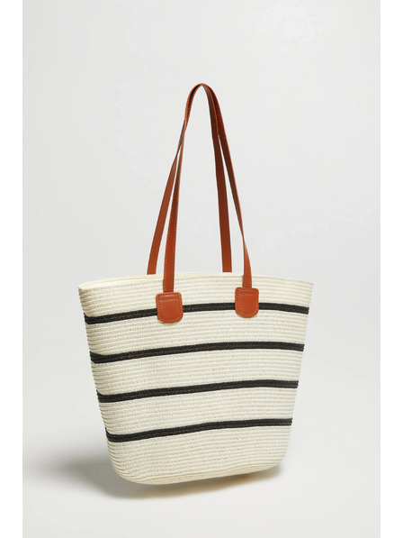 Moodo Torba s črtami bela Moodo