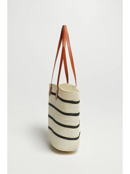 Moodo Torba s črtami bela Moodo