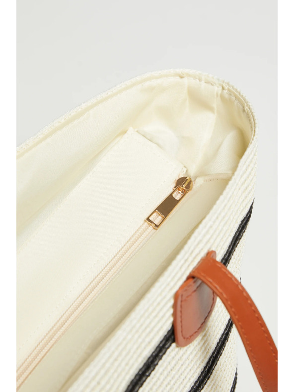 Moodo Torba s črtami bela Moodo