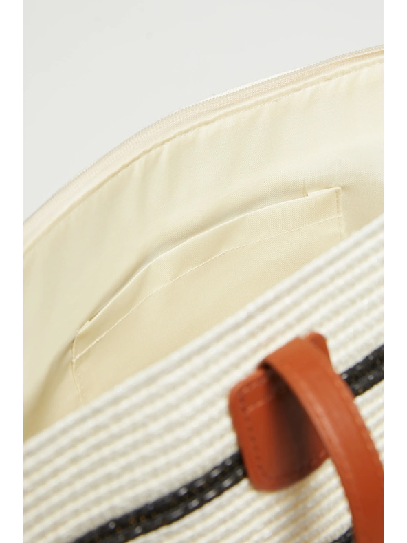 Moodo Torba s črtami bela Moodo