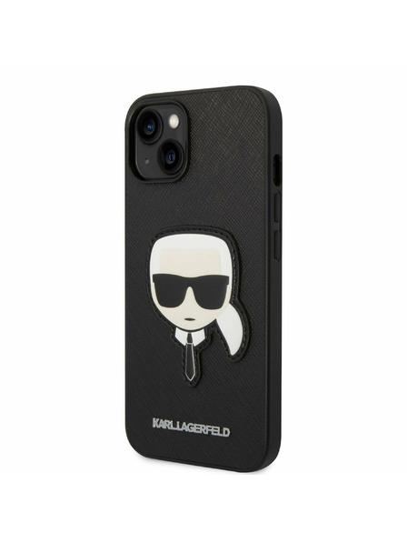 Karl Lagerfeld Karl Lagerfeld PU Saffiano Karl Head Zadnji Ovitek za iPhone 14 Plus Black