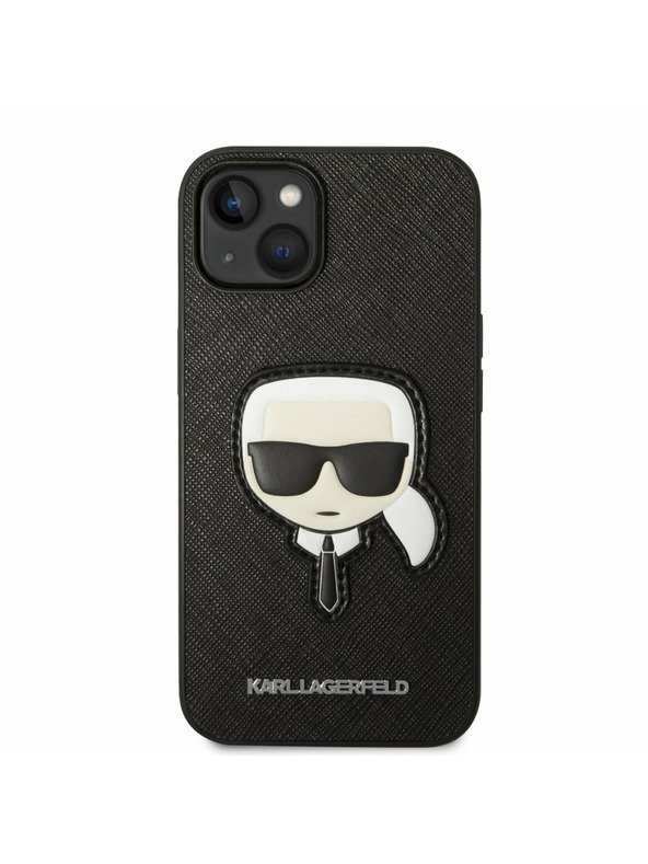 Karl Lagerfeld Karl Lagerfeld PU Saffiano Karl Head Zadnji Ovitek za iPhone 14 Plus Black