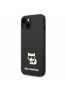Karl Lagerfeld Karl Lagerfeld Liquid Silicone Choupette Zadnji Ovitek za iPhone 14 Plus Black