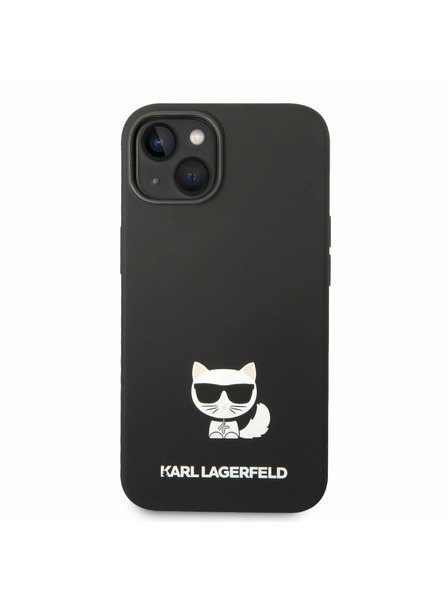 Karl Lagerfeld Karl Lagerfeld Liquid Silicone Choupette Zadnji Ovitek za iPhone 14 Plus Black