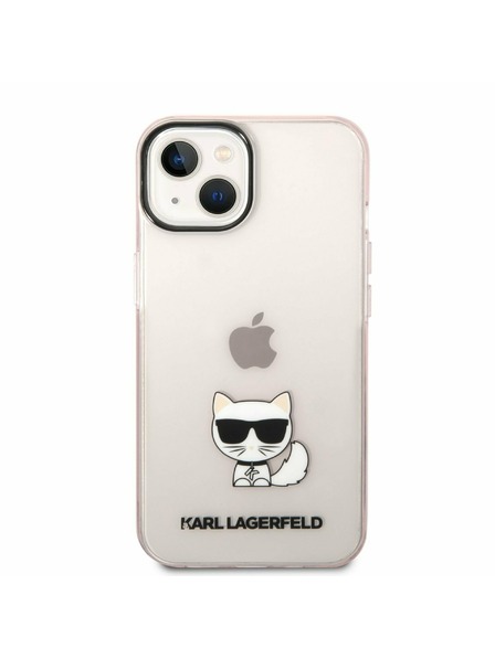 Karl Lagerfeld Karl Lagerfeld Choupette Logo Zadnji Ovitek za iPhone 14 Plus Pink