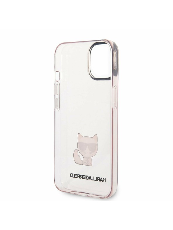 Karl Lagerfeld Karl Lagerfeld Choupette Logo Zadnji Ovitek za iPhone 14 Plus Pink