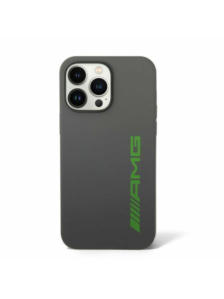 AMG AMG Liquid Silicone Green Logo Zadnji Ovoj za iPhone 14 Pro Grey