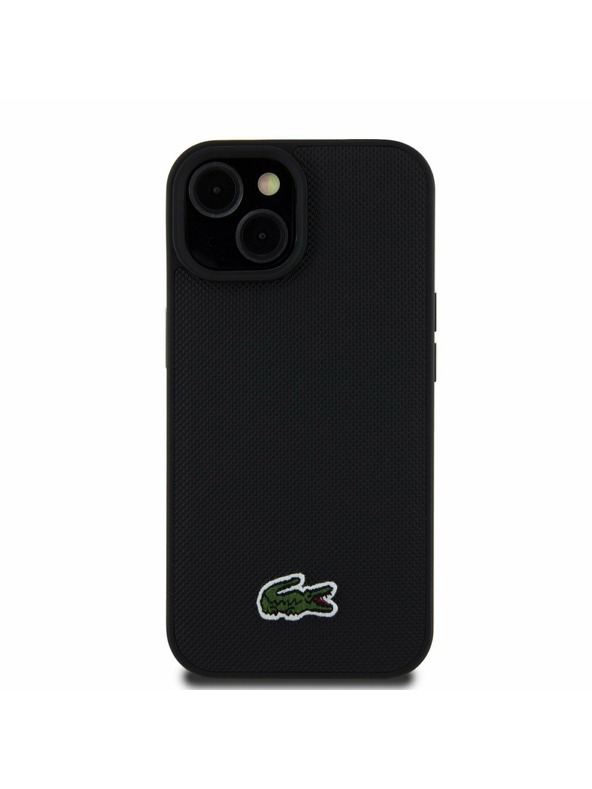 Lacoste Lacoste Iconic Petit Pique Woven Logo Magsafe Zadnji Ovoj za iPhone 15 Black
