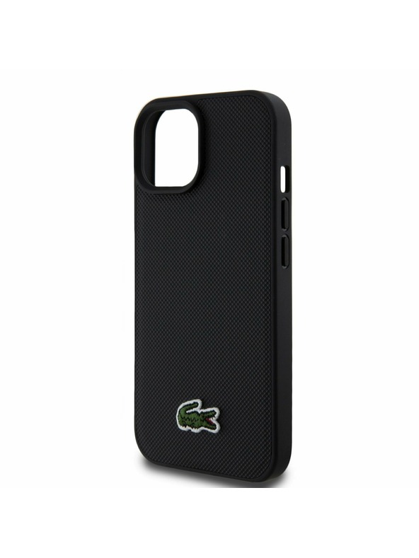 Lacoste Lacoste Iconic Petit Pique Woven Logo Magsafe Zadnji Ovoj za iPhone 15 Black