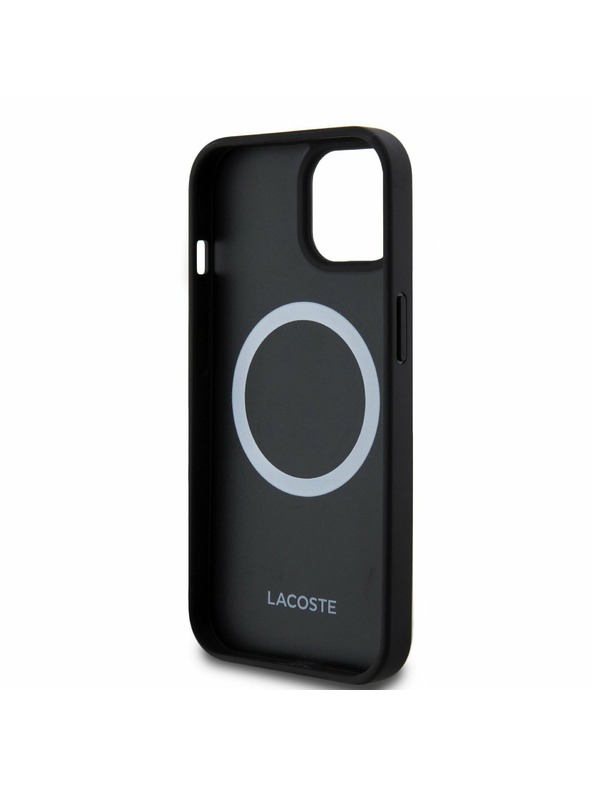 Lacoste Lacoste Iconic Petit Pique Woven Logo Magsafe Zadnji Ovoj za iPhone 15 Black
