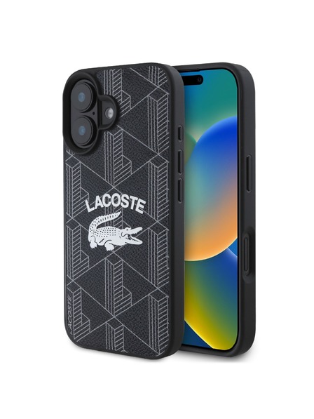 Lacoste Lacoste Blend Monogram MagSafe Zadnji Ovoj za iPhone 16 Black