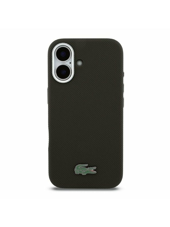 Lacoste Lacoste PVC Iconic Petit Pique Metal Logo MagSafe Zadnji Ovoj za iPhone 16 Black