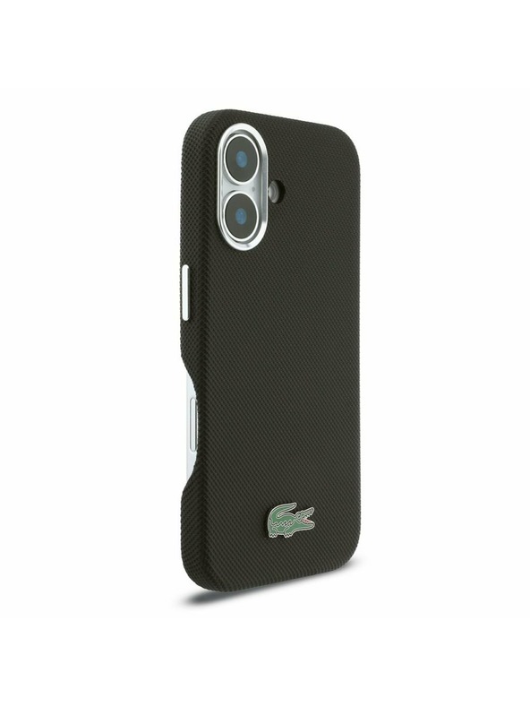 Lacoste Lacoste PVC Iconic Petit Pique Metal Logo MagSafe Zadnji Ovoj za iPhone 16 Black