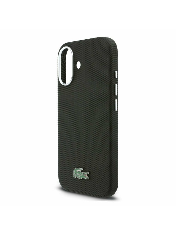 Lacoste Lacoste PVC Iconic Petit Pique Metal Logo MagSafe Zadnji Ovoj za iPhone 16 Black