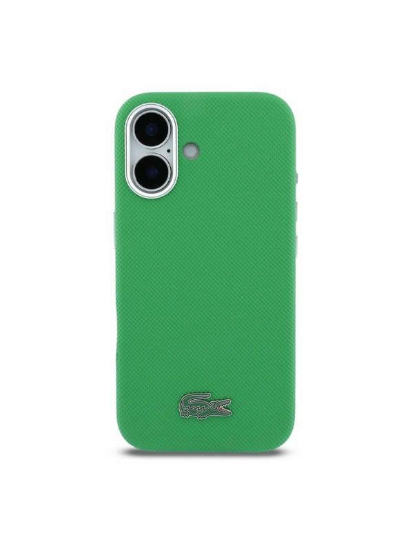 Lacoste Lacoste PVC Iconic Petit Pique Metal Logo MagSafe Zadnji Ovoj za iPhone 16 Estragon Green
