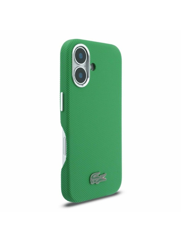 Lacoste Lacoste PVC Iconic Petit Pique Metal Logo MagSafe Zadnji Ovoj za iPhone 16 Estragon Green