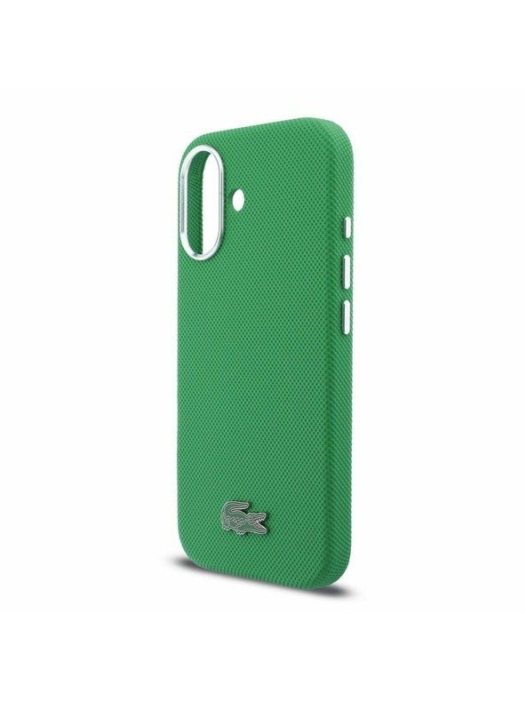 Lacoste Lacoste PVC Iconic Petit Pique Metal Logo MagSafe Zadnji Ovoj za iPhone 16 Estragon Green