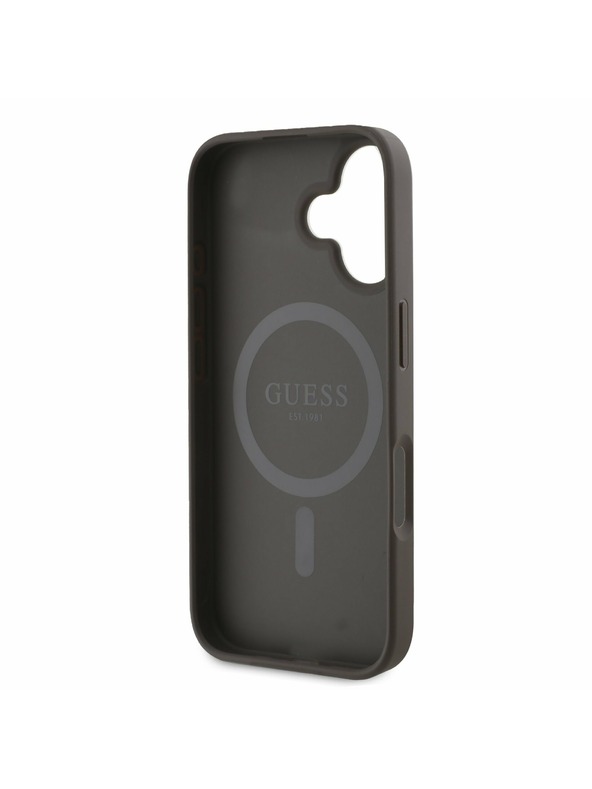 Guess Guess PU 4G Classic Logo MagSafe Zadnji Ovoj za iPhone 16 Plus Brown