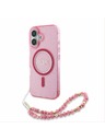 Guess Guess IML Glitter Strap MagSafe Zadnji Ovoj za iPhone 16 Plus Pink