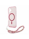Guess Guess IML Glitter Strap MagSafe Zadnji Ovoj za iPhone 16 Plus Pink