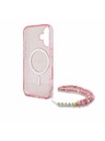 Guess Guess IML Glitter Strap MagSafe Zadnji Ovoj za iPhone 16 Plus Pink