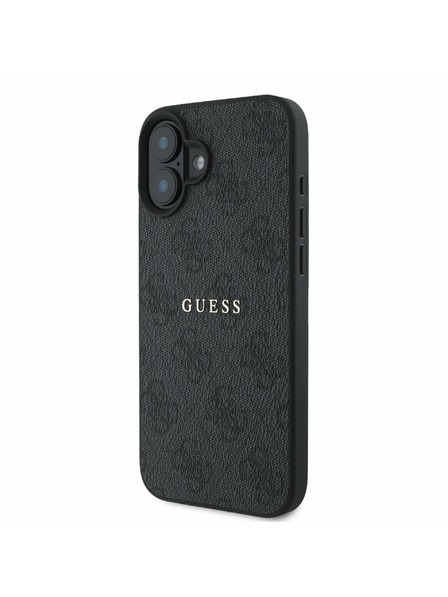 Guess Guess PU 4G Classic Logo MagSafe Zadnji Ovoj za iPhone 16 Plus Black