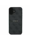 Guess Guess PU 4G Classic Logo MagSafe Zadnji Ovoj za iPhone 16 Plus Black