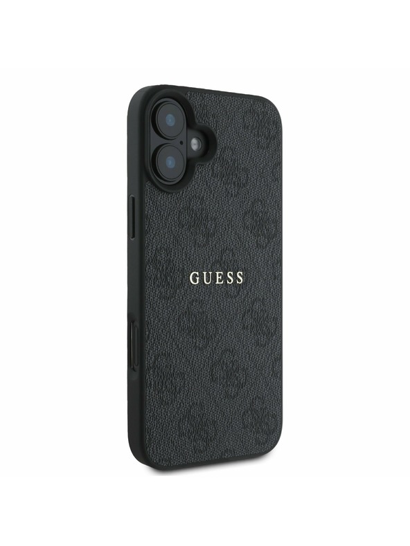 Guess Guess PU 4G Classic Logo MagSafe Zadnji Ovoj za iPhone 16 Plus Black