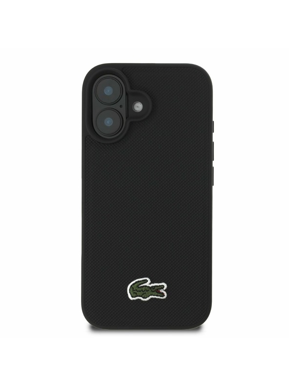 Lacoste Lacoste Iconic Petit Pique Woven Logo MagSafe Zadnji Ovoj za iPhone 16 Plus Black