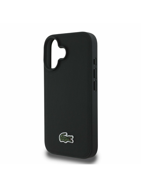 Lacoste Lacoste Iconic Petit Pique Woven Logo MagSafe Zadnji Ovoj za iPhone 16 Plus Black