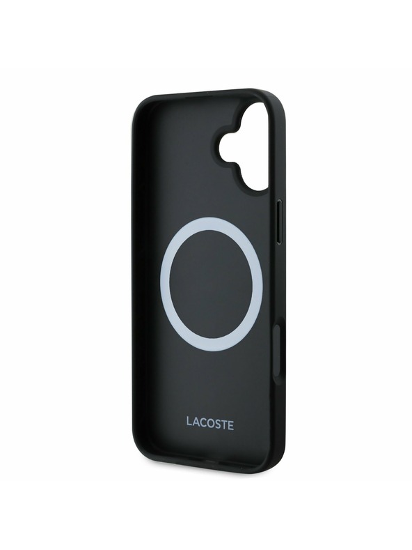 Lacoste Lacoste Iconic Petit Pique Woven Logo MagSafe Zadnji Ovoj za iPhone 16 Plus Black